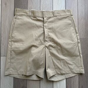 Dickies Tan Flat Front Shorts Classic Style